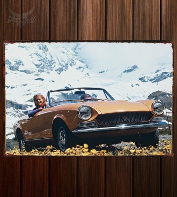 Металлическая табличка Fiat 124 Sport Spider